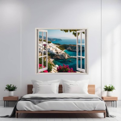 Folie imprimata color pentru decor perete locuinta, dimensiune 125 x 110cm, model: VIEW TO HAVEN 14 foto