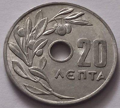 Grecia , 20 Lepta 1969 foto