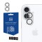 Folie de protectie Camera Spate 3MK Pro Full Cover pentru Apple iPhone 17, Sticla Securizata, Neagra