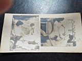 2 Fotografii Erotice Vechi 1900 Sepia, Carte Foto Vintage, Arta Erotica pe Carton 6x7.5cm