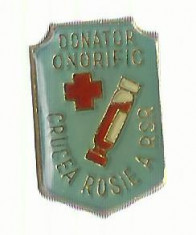 AMS# - INSIGNA DONATOR ONORIFIC CRUCEA ROSIE A RSR foto