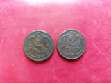 Moneda 2 heller 1908,2 heller 1915 Austria., Europa