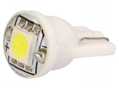 Lampă LED Auto Alb Neutru 12V 22lm 0,24W T10 W5W foto
