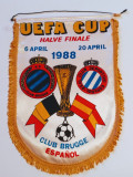 Fanion fotbal FC BRUGGE - ESPANOL BARCELONA (UEFA CUP 1988)