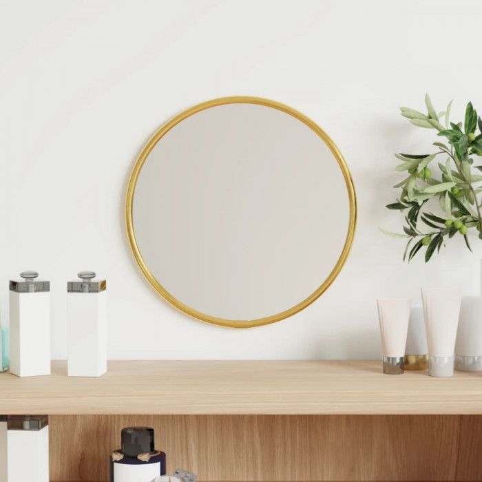 Oglinda de perete rotunda, auriu, &Oslash; 20 cm GartenMobel Dekor