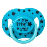 Suzetă Silicon Honey Baby, My Little Star, Albastră, 6-18 Luni