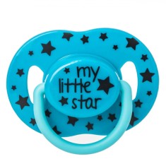 Suzetă Silicon Honey Baby, My Little Star, Albastră, 6-18 Luni