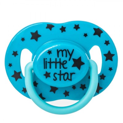 Suzetă Silicon Honey Baby, My Little Star, Albastră, 6-18 Luni foto