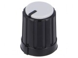 Buton rotativ miniaturale gri cu indicator plastic &Oslash;6mm