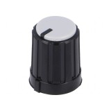 Buton rotativ miniaturale gri cu indicator plastic &Oslash;6mm