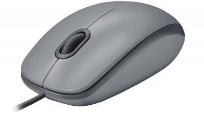 Mouse cu fir Logitech M110 Silent, senzor 1000 DPI, USB, Gri - SECOND foto