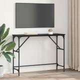 vidaXL Masă de consolă Stejar Negru 100 x 32 x 75 cm Lemn compozit 882207