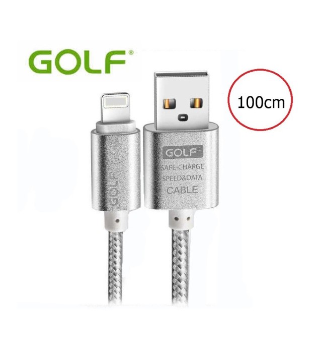Cablu de date pentru iPhone 6 Plus 5 5S iPad 4 Air 2-Lungime 1 Metru-Culoare Argint