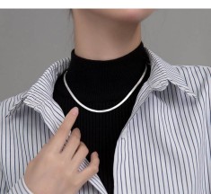 Colier Din Argint Model Snake - Sarpe- ARG390G