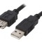 Cablu USB 2.0 A-A 1,8m Negru