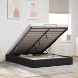 Cumpara ieftin Cadru de pat otoman Negru 153 x 203 cm Catifea