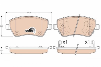 TRW GDB3546 COTEC set placute frana,frana disc foto