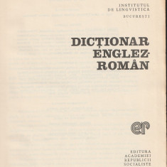 LEON LEVITCHI - DICTIONAR ENGLEZ-ROMAN ( ED. ACADEMIEI 1974 - 120.000 CUVINTE )