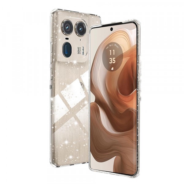 Husa pentru Motorola Edge 50 Ultra, Techsuit, SparkleSkin, Transparenta