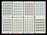 1992 Romania - 8 Coli de 25 timbre Olimpiada de Iarna Albertville, LP 1274 MNH