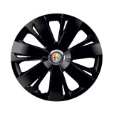 Cumpara ieftin Set 4 capace roti Negre Cu Inel Cromat Energy R14 pentru gama auto Alfa Romeo, Autohelix MSA