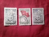 Serie mica URSS 1938 - Aviatia Transpolara - 3 valori stampilate