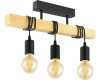 Lustra EGLO Townshend, 3xE27, Negru/Lemn, Max 180W, Stil Modern/Vintage, Living/Dormitor/Bucatarie