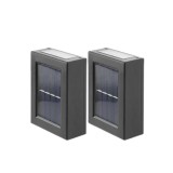 Set 2 lampi solare pentru perete exterior, iluminare sus-jos, lumina calda