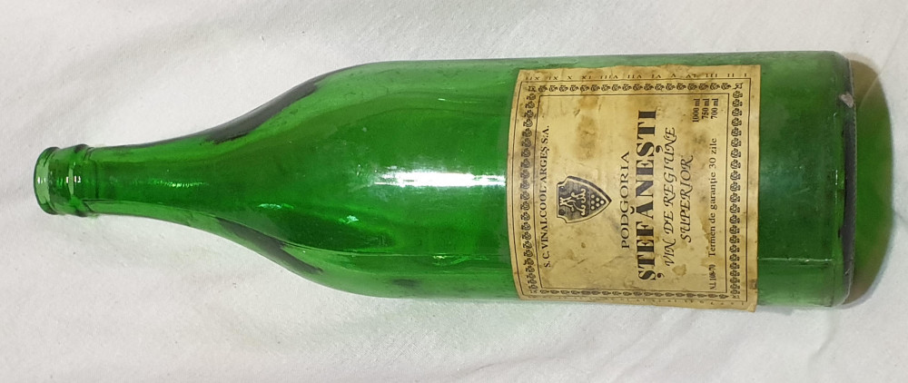 Sticla colectie vin de regiune superior Podgoria STEFANESTI vinalcol ARGES  1969 | Okazii.ro