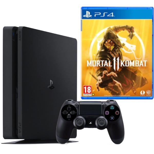 Consola Sony PlayStation 4 SLIM PS4 500GB + Controller + Mortal Kombat 11 Second-Hand SH