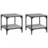 Cumpara ieftin Masute laterale 2 buc. gri sonoma 40x40x40 cm lemn prelucrat