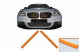 Set Ornamente V-Brace Insertie pentru Grile Centrale Bara Fata compatibil cu BMW Seria 1 2 3 4 5 6 7 Portocaliu FTRBMO