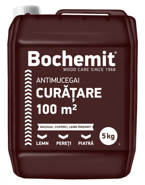 Solutie antimucegai si curatare lemn innegrit Bochemit Antimucegai 5Kg