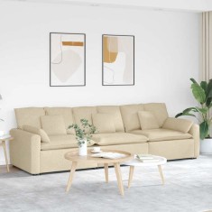 vidaXL Canapea modulară cu perne, crem