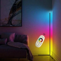 Lampa LEDuri RGB 220V 1.4m de Colt Podea cu Telecomanda foto