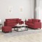 vidaXL Set de canapele cu perne, 2 piese, roșu vin, piele ecologică 3202380