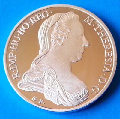 Austria 1780 Maria Terezia Taler UNC 40mm foto