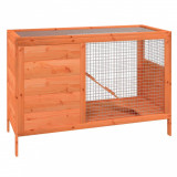 Cumpara ieftin Cusca pentru iepuri maro 103x44x69,5 cm lemn masiv de pin