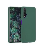 Husa protectie flippy compatibila cu huawei nova 5t liquid silicone case verde