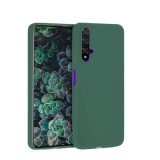 Husa protectie Flippy compatibila cu Huawei Nova 5T Liquid Silicone Case Verde