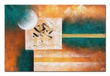 Cumpara ieftin Tablou abstract pictat manual, Galactic, 90x60cm ulei pe panza in relief efect 3D, gata de agatat pe perete