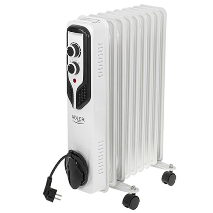 Radiator cu ulei Adler, 9 elementi, 2000 W, 3 setari de putere, selectarea automata a consumului de energie