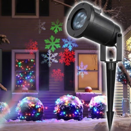 Proiector metalic lumini laser cu fulgi de zapada colorati Proiector metalic lumini laser cu fulgi de zapada colorati