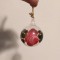 Glob sticla pictat manual decor Craciun vechi, vintage, cca 5 cm