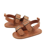 Sandalute maro pentru baietei - Buckle (Marime Disponibila: 9-12 luni (Marimea