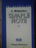 Simple Note Iii - L. Kalustian ,304120, eminescu