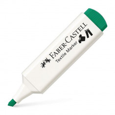 Marker Textil Verde Faber-Castell, Varf Tesit 1-5 mm, Markere Textile Verzi, Markere Textile Faber Castell, Market Textil cu Varf Tesit, Marker Person