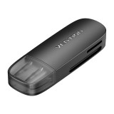 Cititor carduri de memorie 2 &icirc;n 1 USB 2.0 A (SD+TF) Vention CLEB0 (negru)