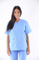 Costum medical albastru deschis &amp;amp;#8211; unisex foto