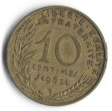 Moneda Franța 10 centimes 1963